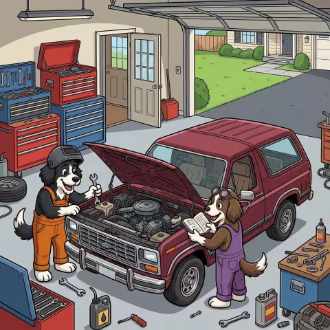 Diesel & Dusty working on the Ford Explorer